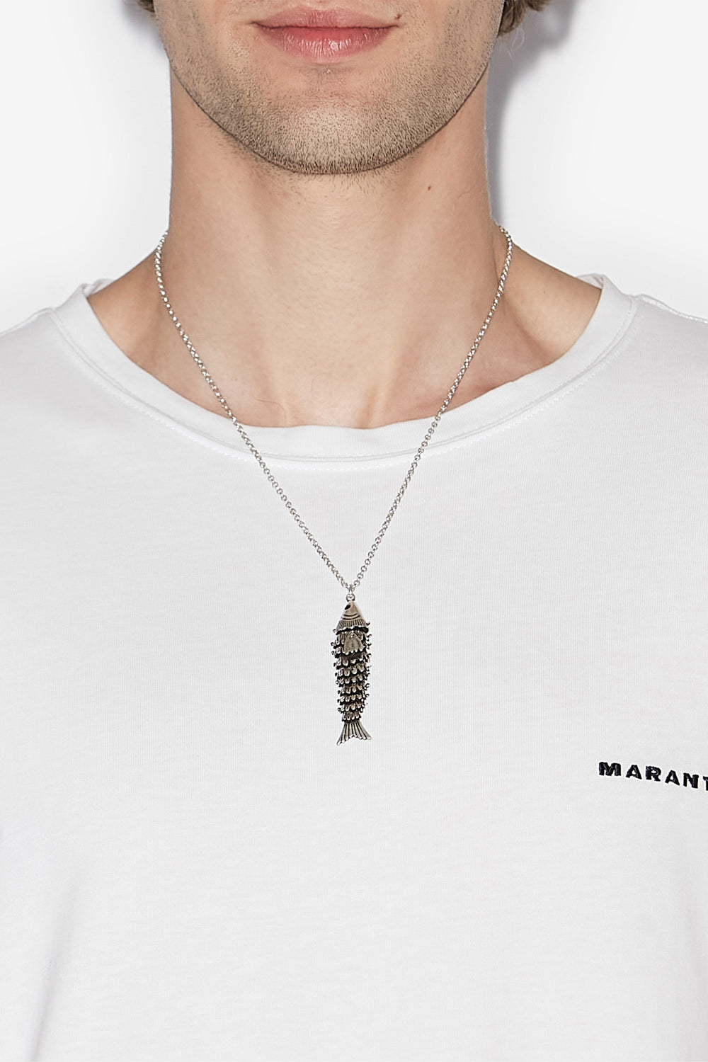 River man フィッシュペンダント付き ネックレス - 銀 - Man - 2