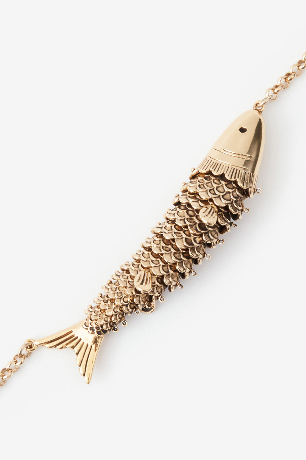 River fish-shaped choker necklace - Gold - Woman - 3