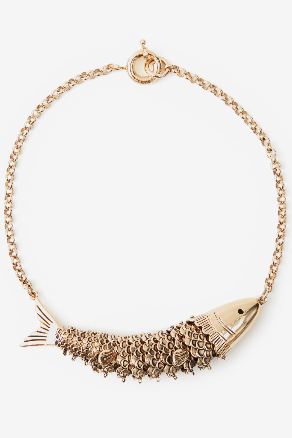 River fish-shaped choker necklace - Gold - Woman - 1