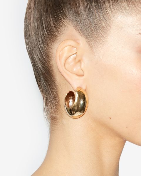 Shiny crescent earrings Woman Gold 5
