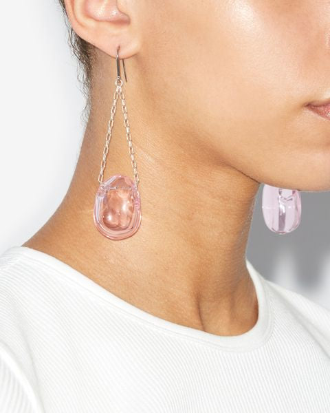 Bubble earrings Woman Light pink-silver 1
