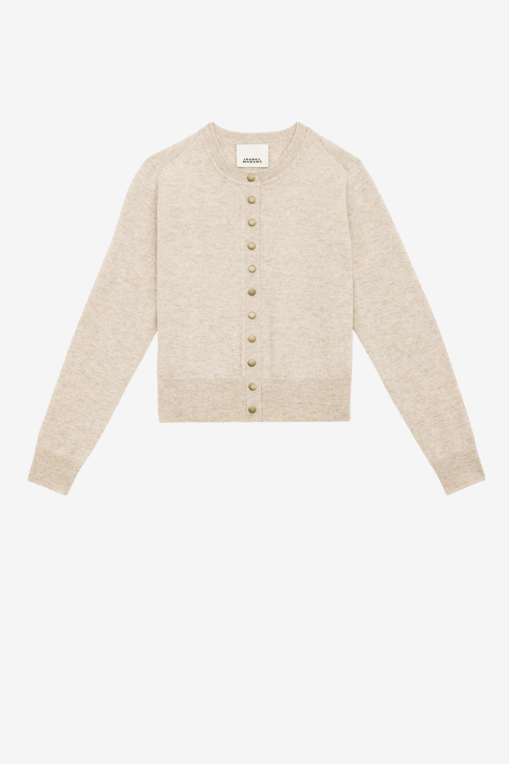 Cardigan idesia en laine mérinos et cachemire - Beige clair - Woman - 1