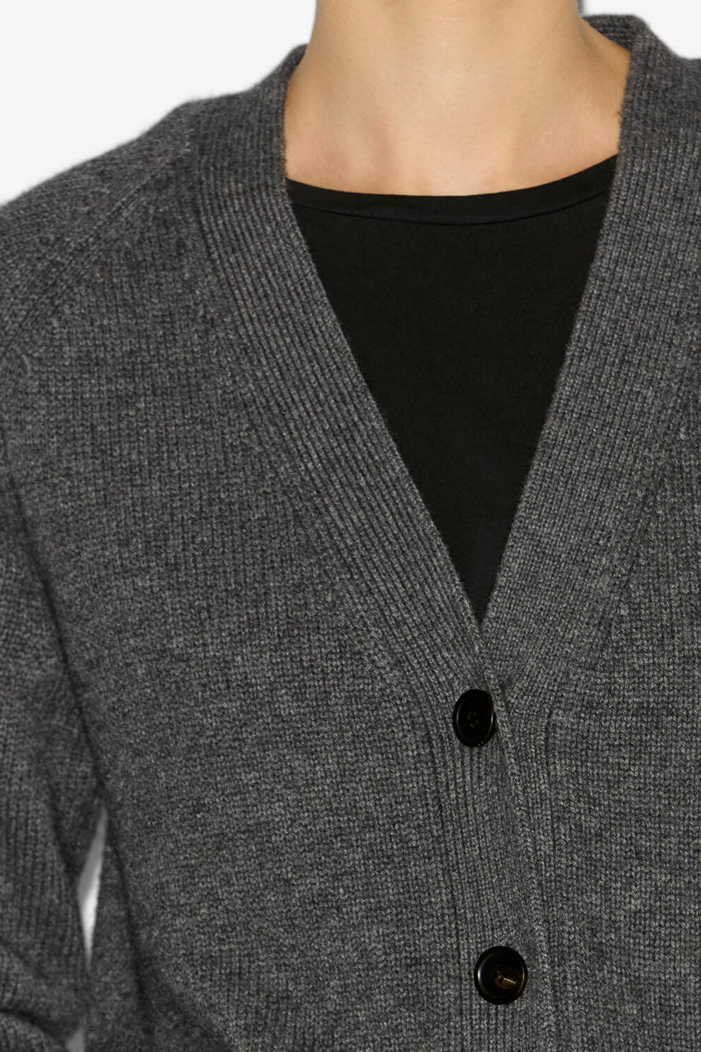 Cardigan brat en laine et cachemire - Anthracite - Woman - 3