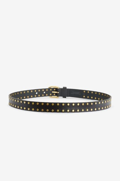 Ceinture à boucle en cuir zap - Noir - Woman - 3