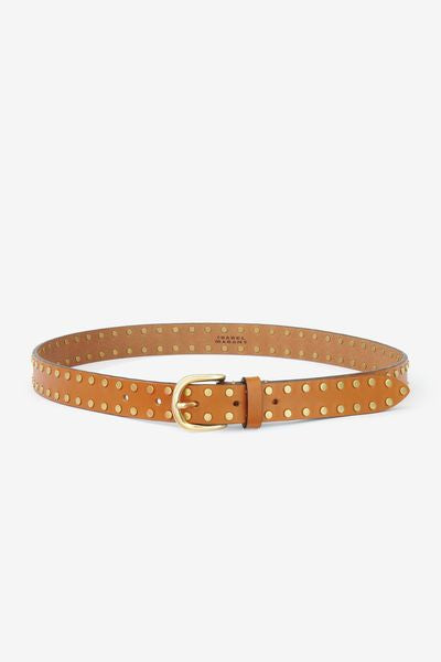 Zap leather buckle belt - Natural - Woman - 1