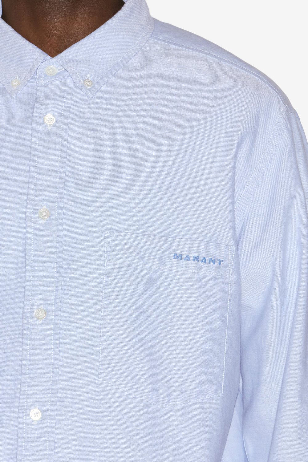 Jasolo cotton oxford shirt - Blue - Man - 3