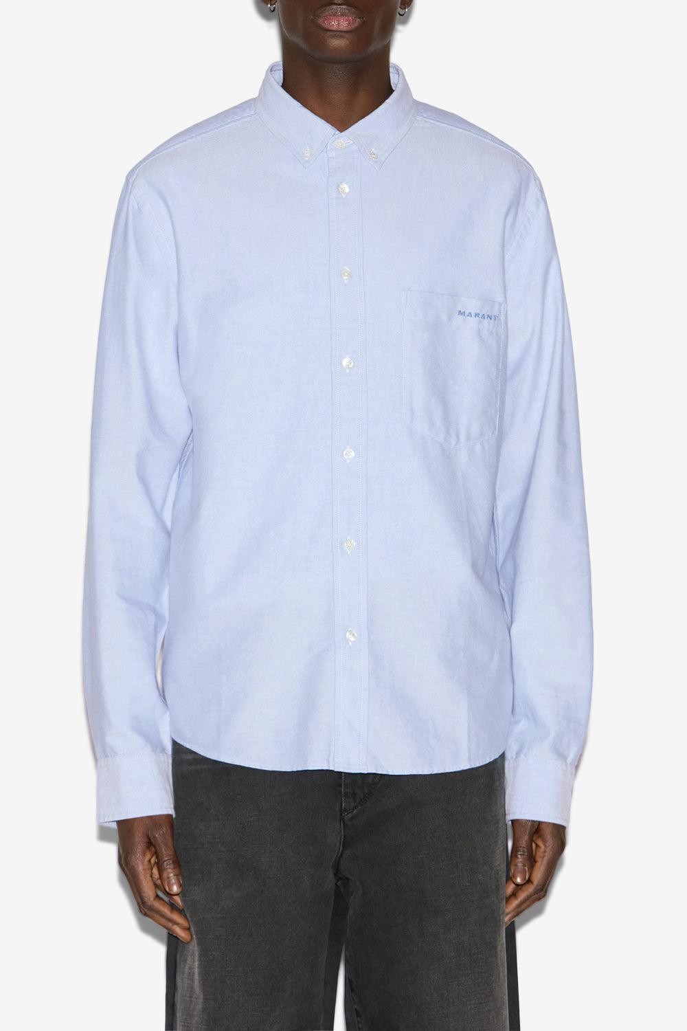 Jasolo cotton oxford shirt - Blue - Man - 4