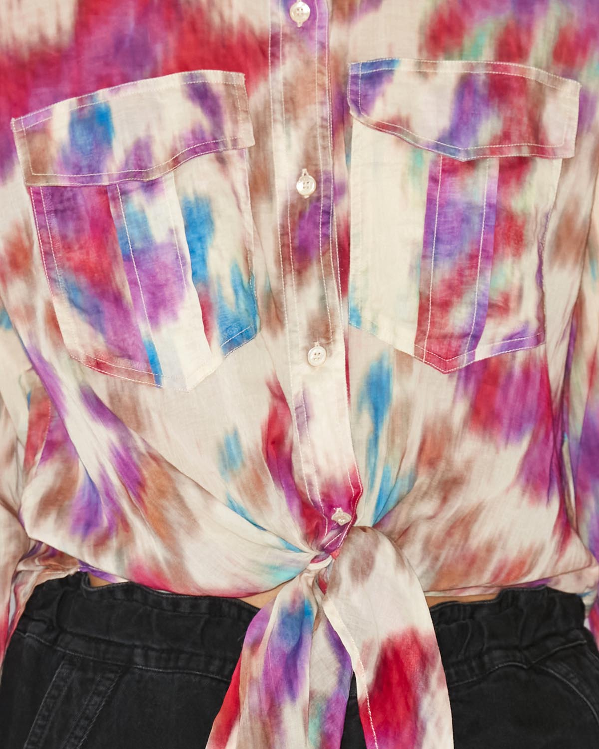 Nath camicia Woman Beige-raspberry 2