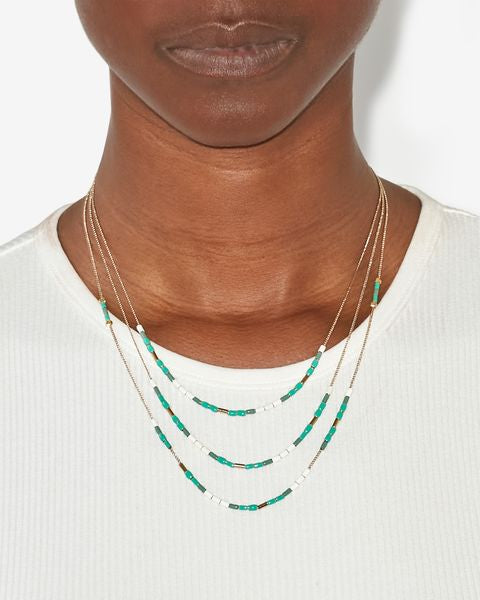 New color strip necklace Woman Turquoise 5