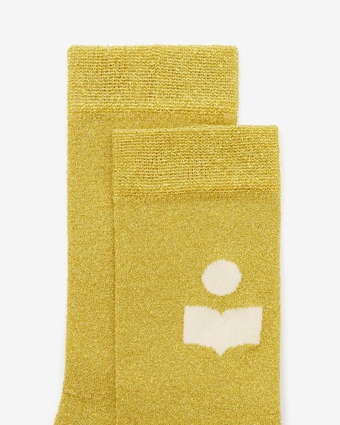 Slazia cupro socks Woman Yellow 1
