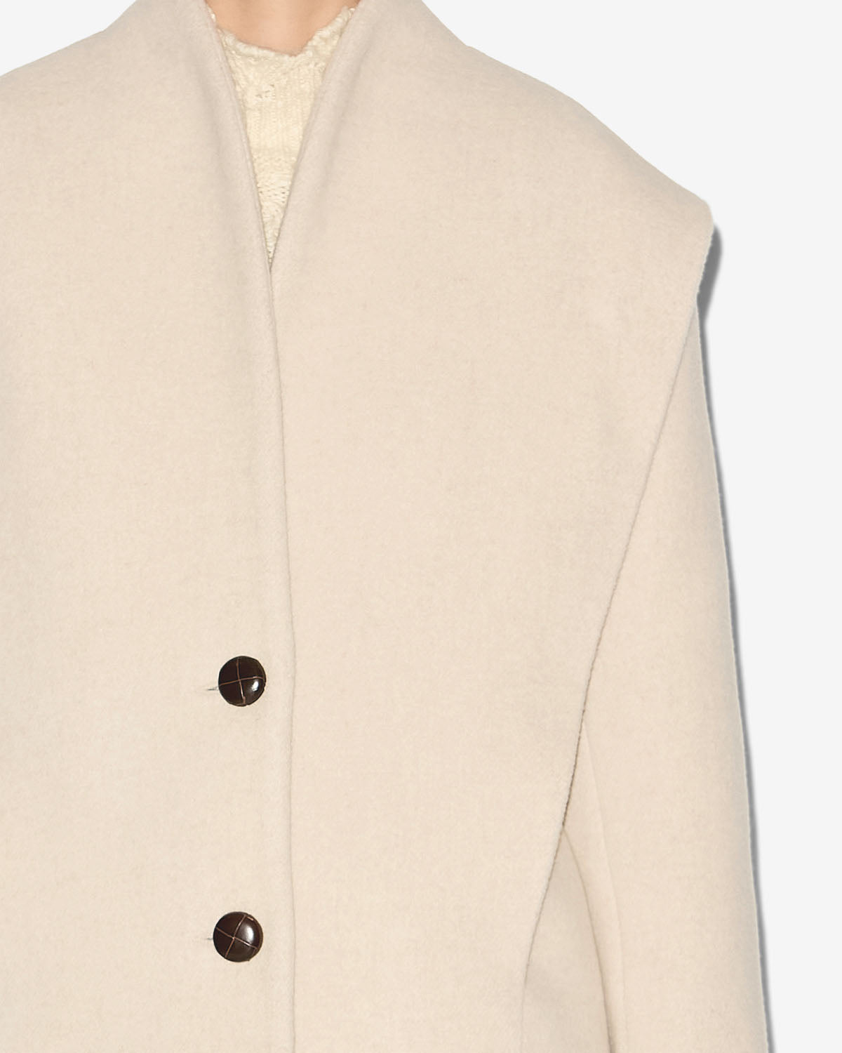 Manteau dyogo Woman Écru 2