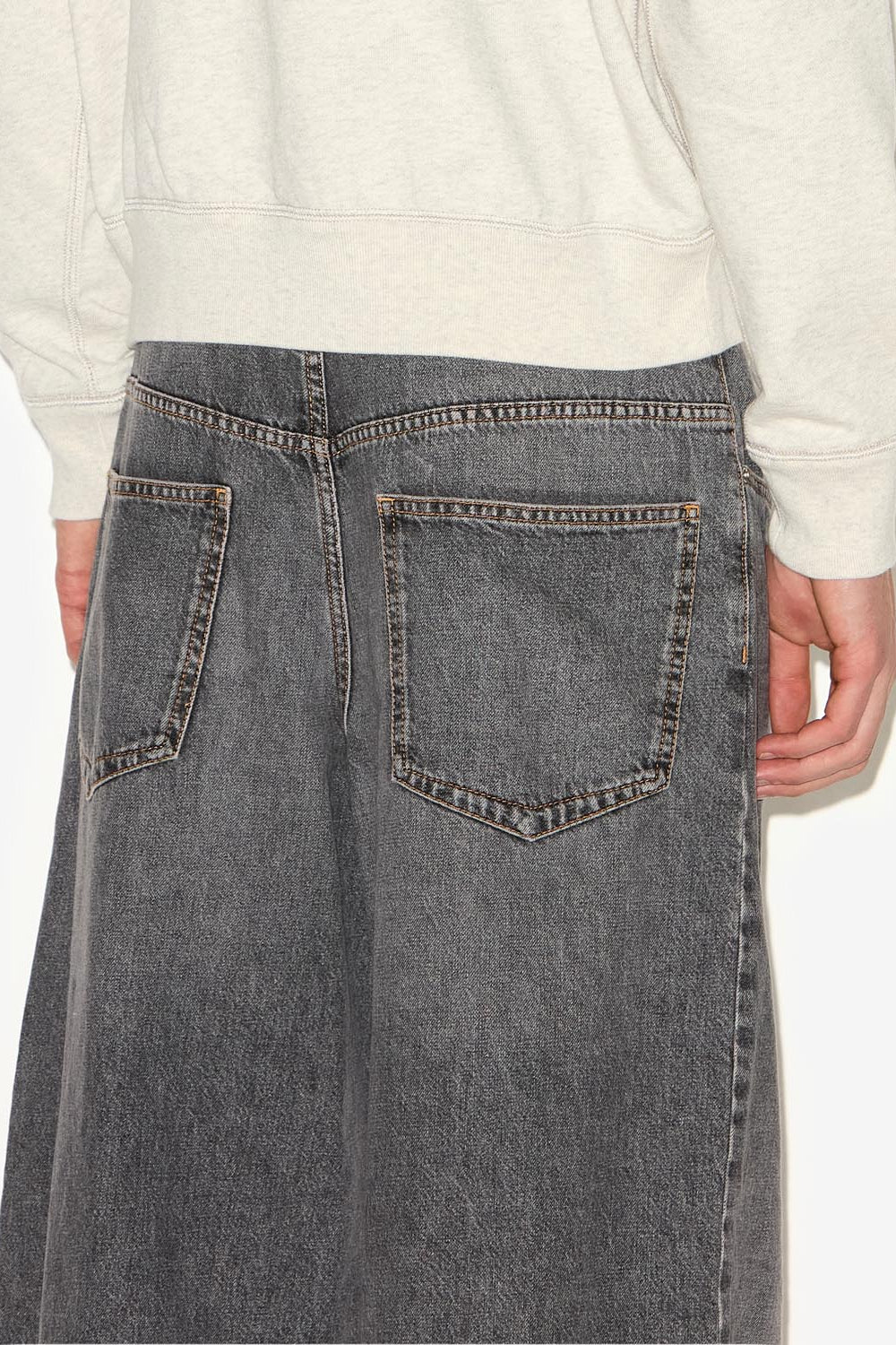 Locker geschnittene jeans janael mit hoher taille - Schwarz gewaschen - Man - 5