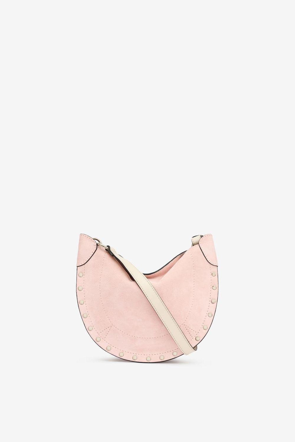 Sac à bandoulière en cuir velours mini moon - Rose clair - Woman - 2
