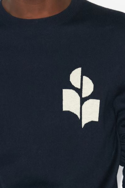 Pull evans à logo en laine et coton - Nuit - Man - 3