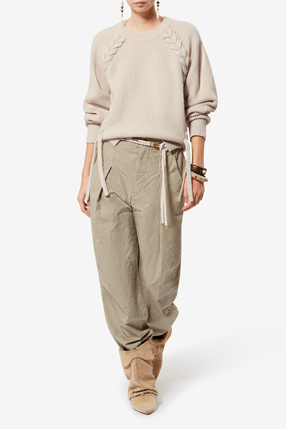 Pull en maille de laine et cachemire tulliam - Écru - Woman - 2