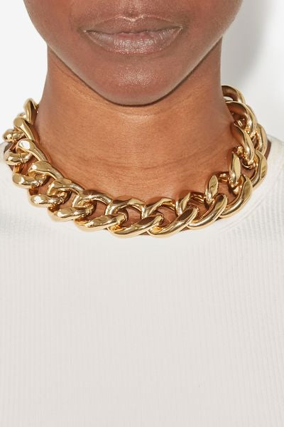 Links oversized chain necklace - Gold - Woman - 5