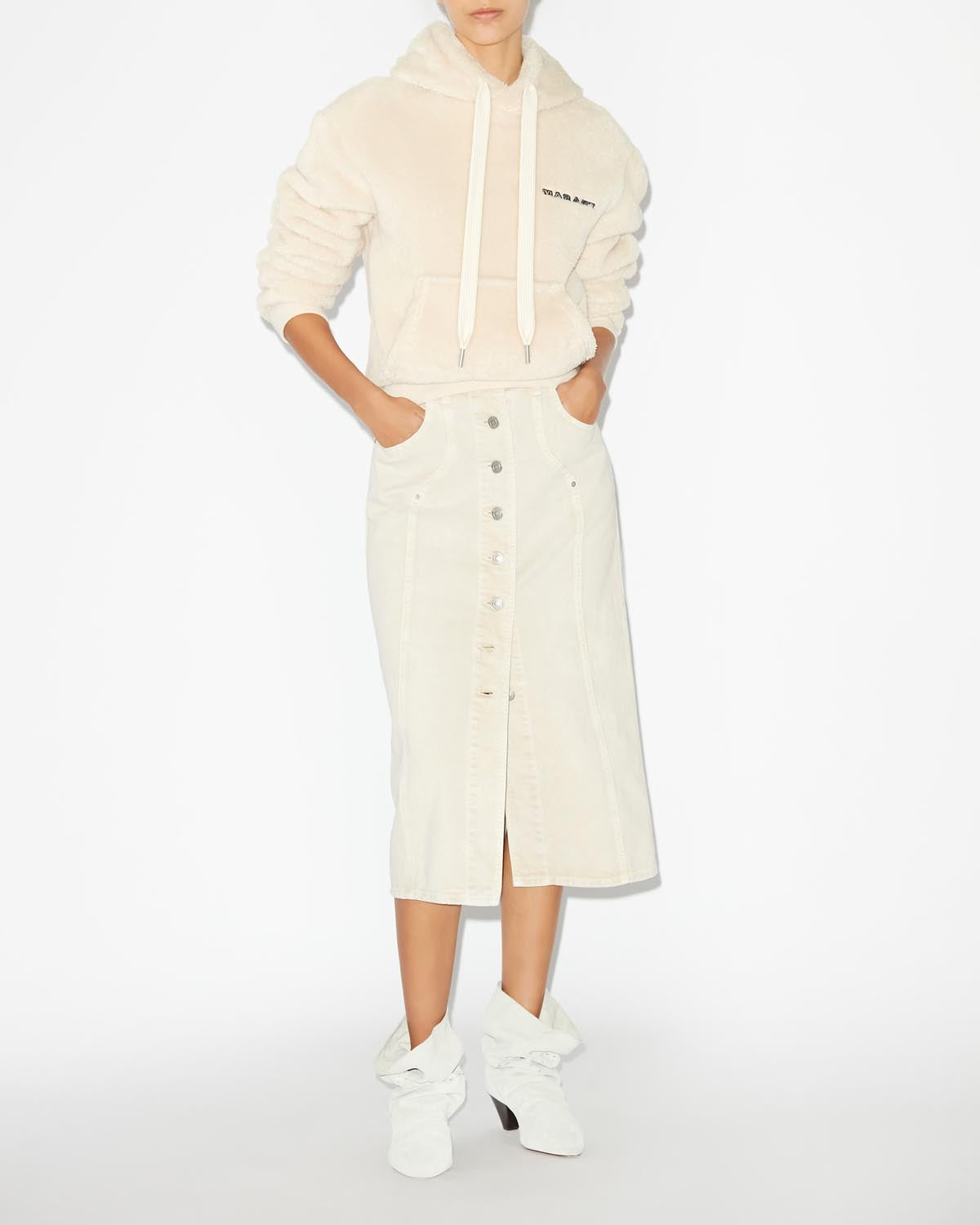 Maeva sweatshirt Woman Ecru 4