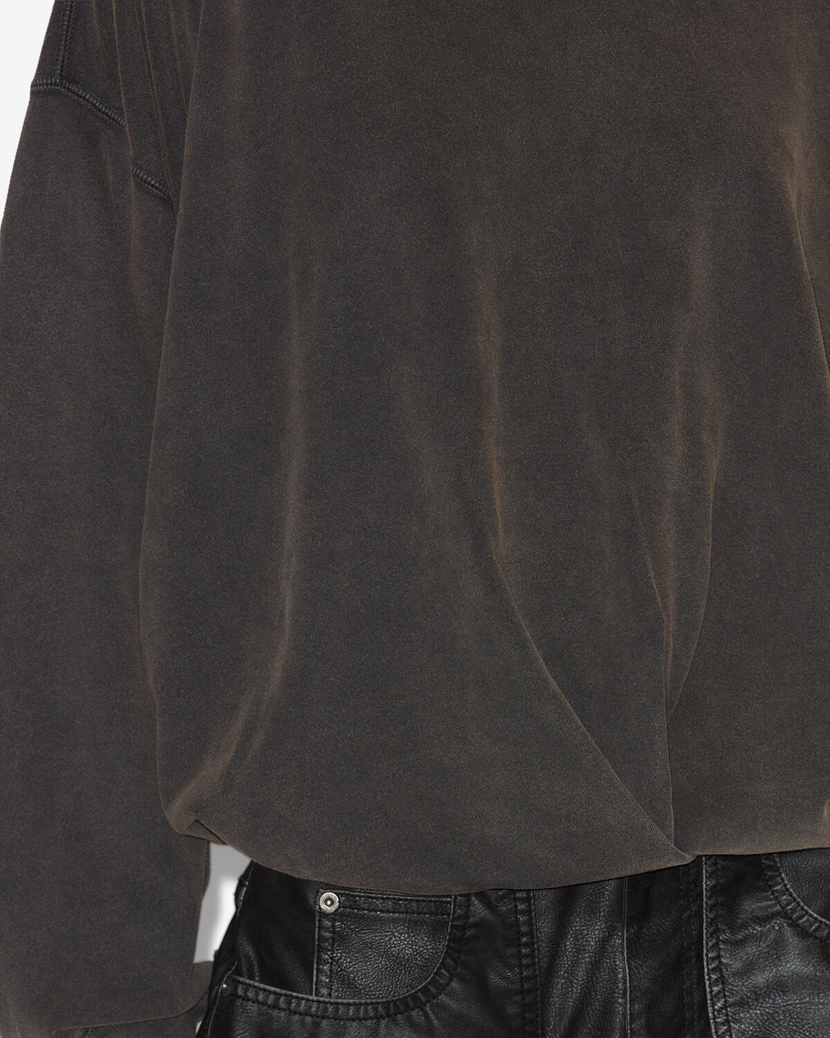 Sweatshirt sauria Woman Noir délavé 2