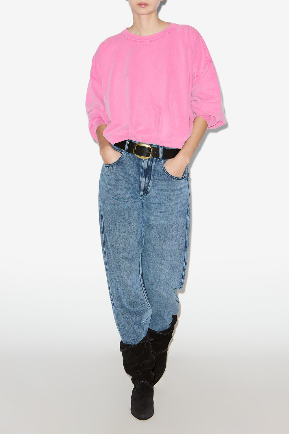 Sauria cotton sweatshirt - Pink lavender - Woman - 1