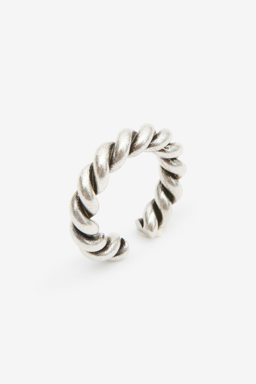 Roy braided brass ring - Silver - Man - 1
