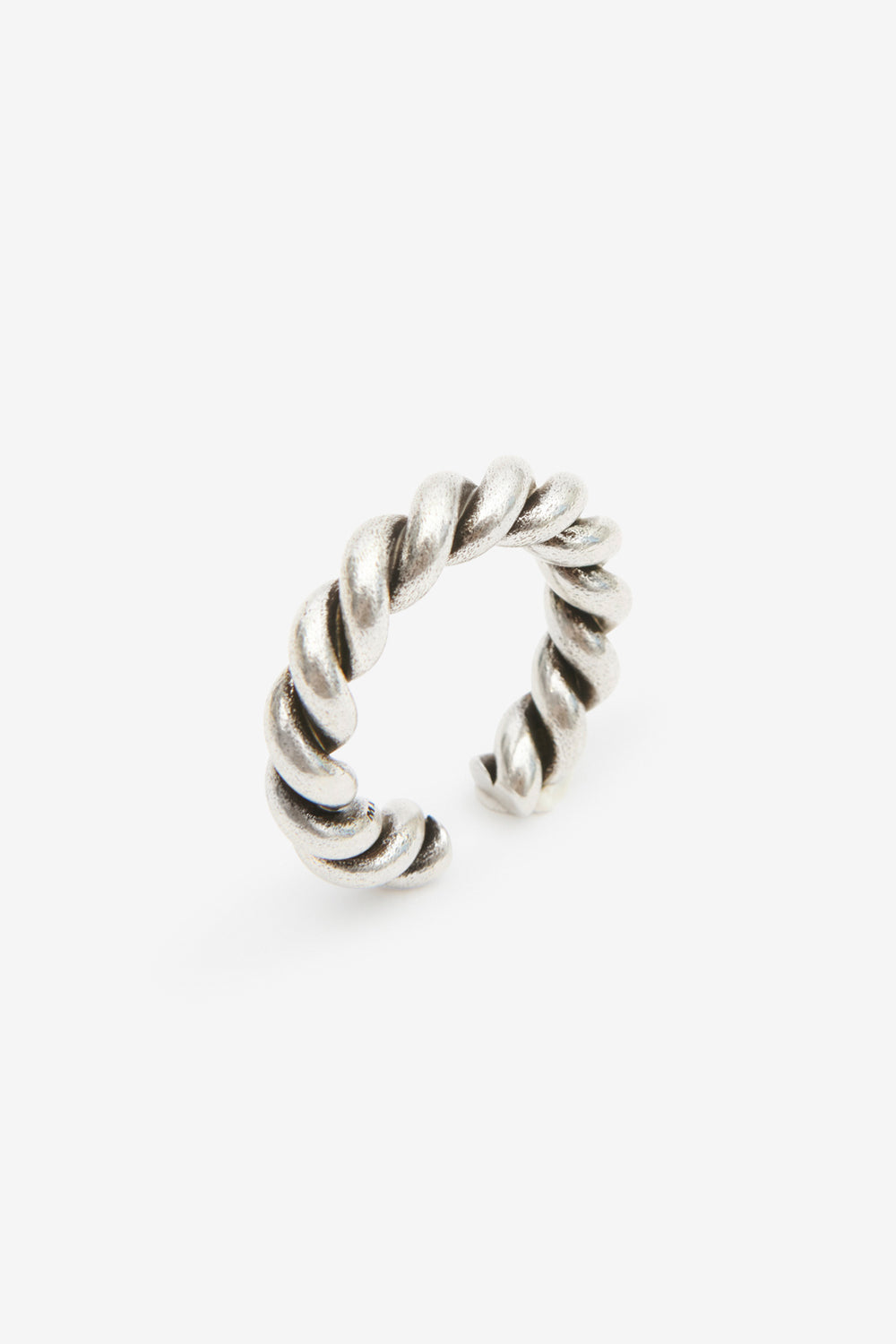 Roy braided brass ring - Silver - Man - 1