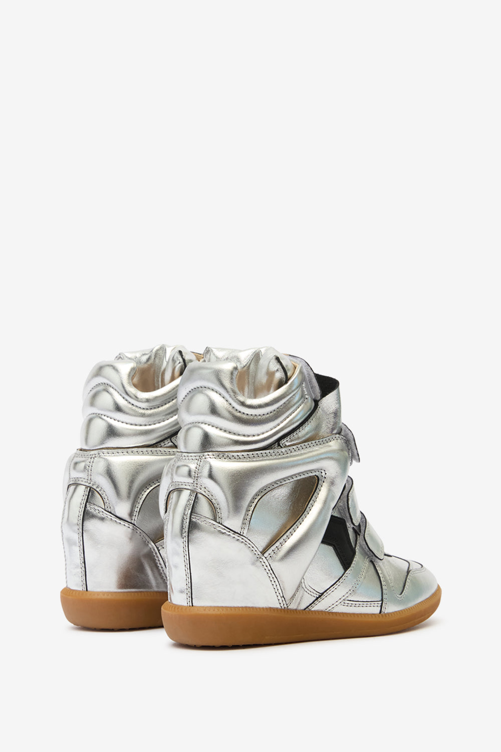 Bekett leather wedge sneakers - Gun metal - Woman - 2