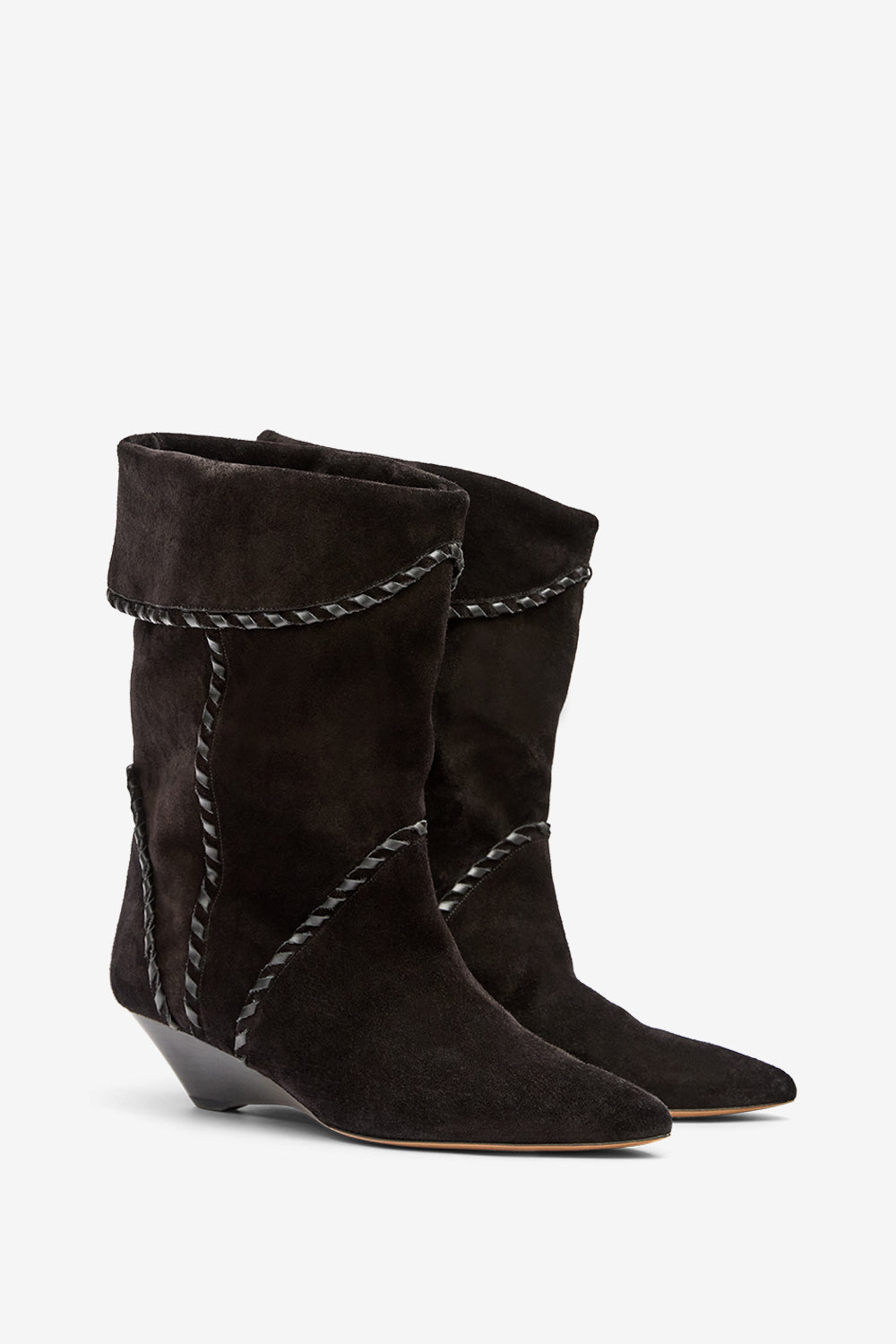 Boots edoa aus kalbs-veloursleder - Schwarz - Woman - 3