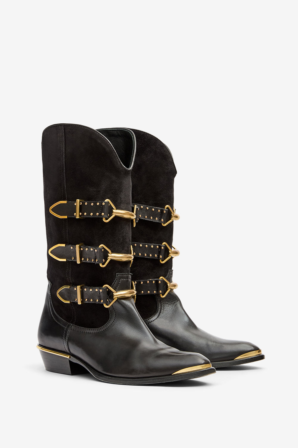 Cowboystiefel mexia aus leder und metall - Schwarz - Woman - 3