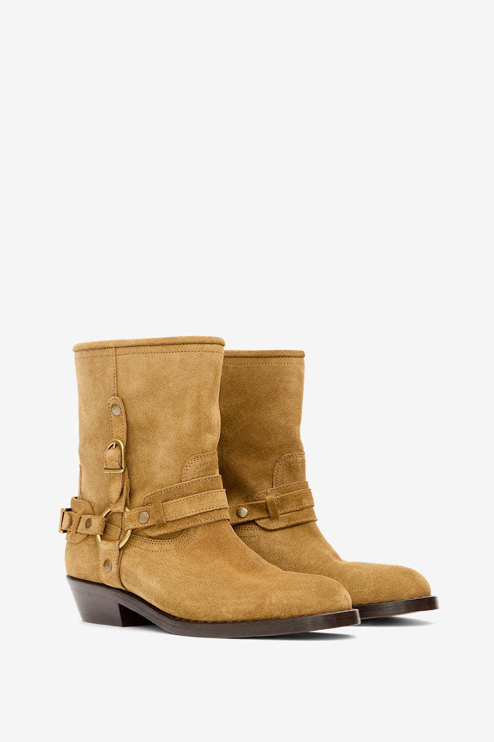 Boots ildred aus kalbs-veloursleder - Taupe - Woman - 3