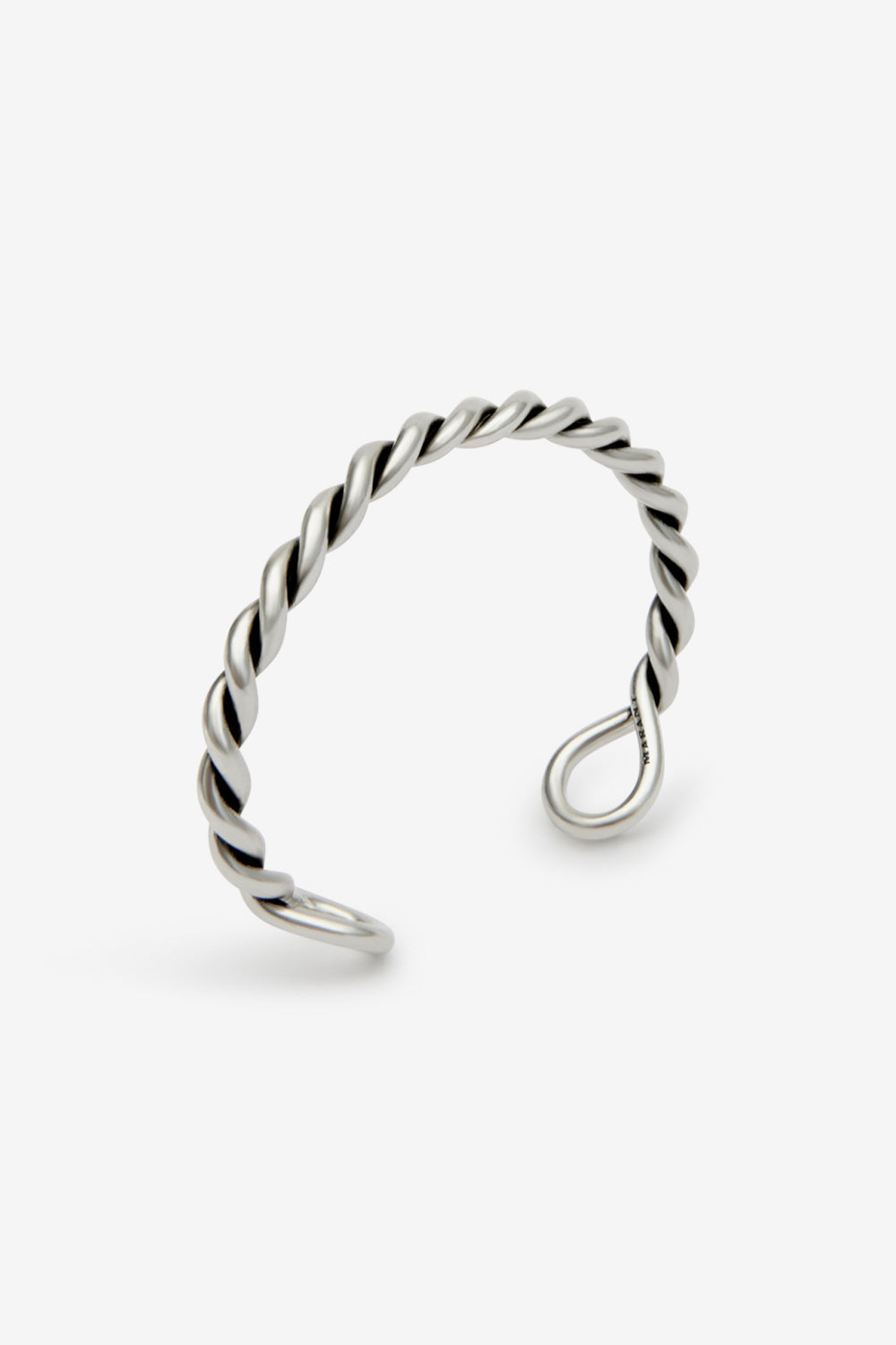 Roy braided brass bangle bracelet - Silver - Man - 3