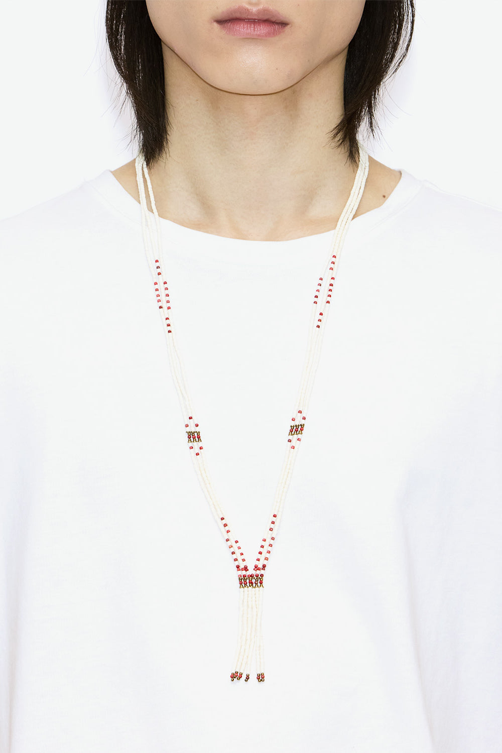 Collana sean in perle - Ecru-bronze - Man - 2