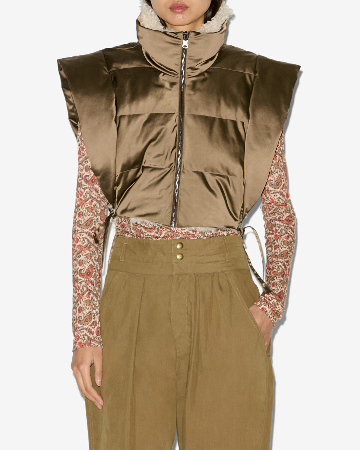 Gilet hoodiali Woman Kaki 5