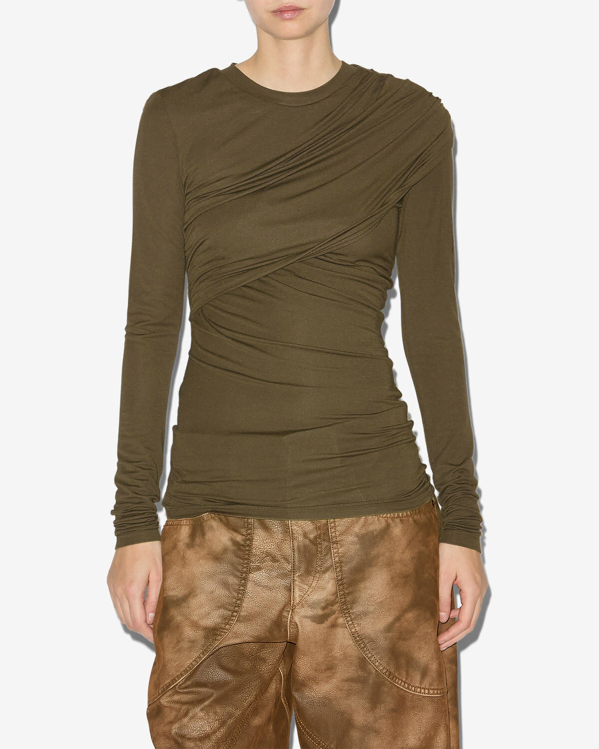 Top dressi Woman Caqui 2