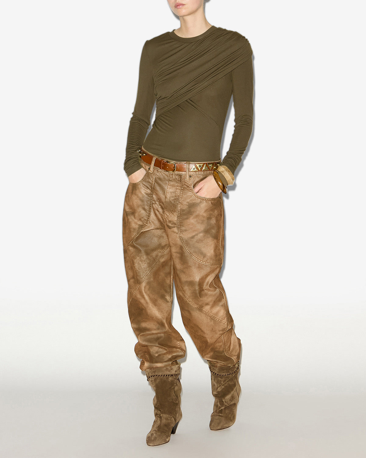 Top dressi Woman Caqui 4