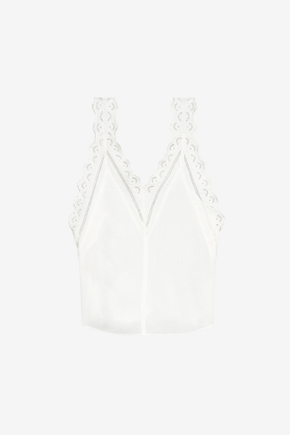 Top fradela à broderies anglaises - Blanc - Woman - 1