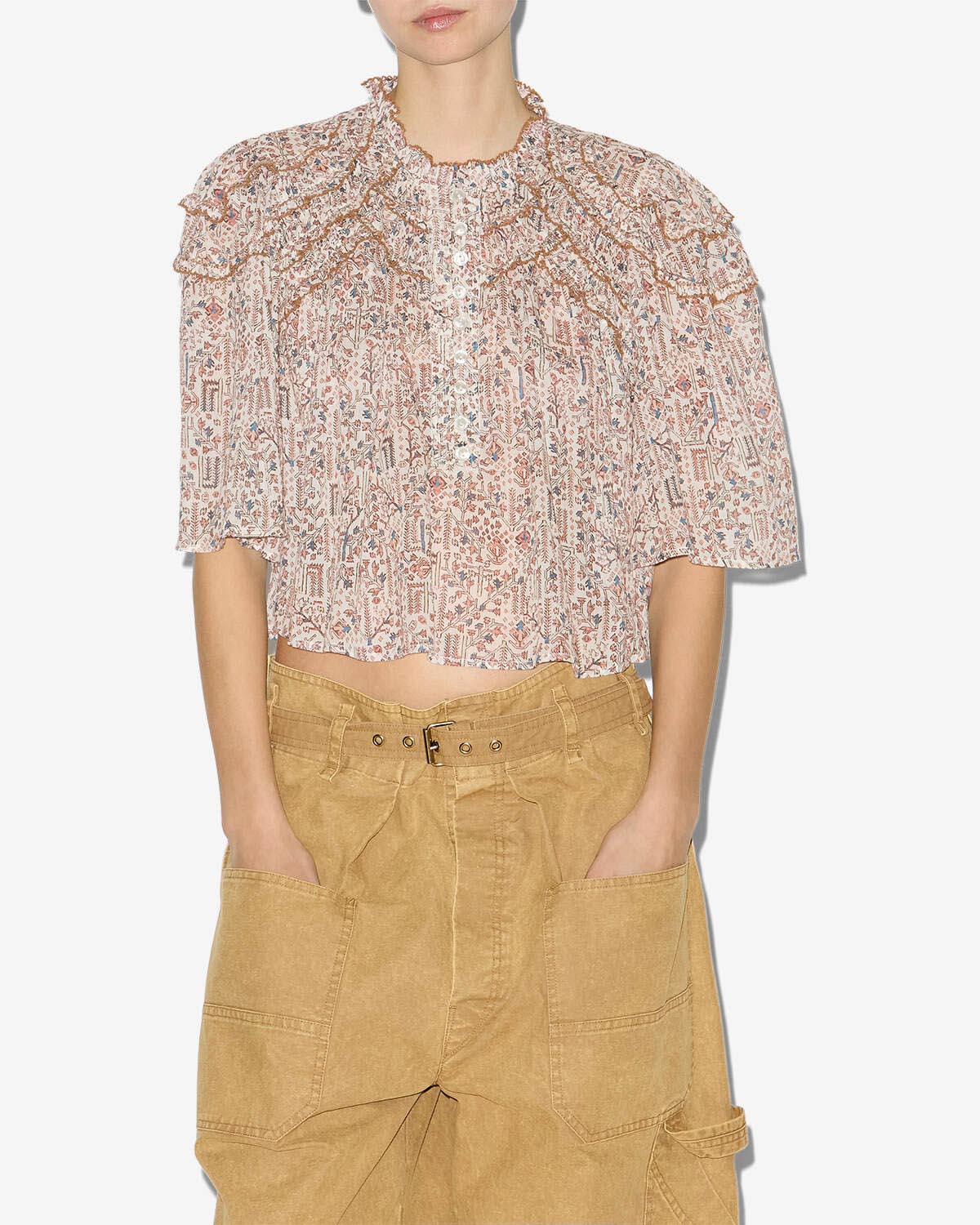 Top carmen Woman Ecru 2