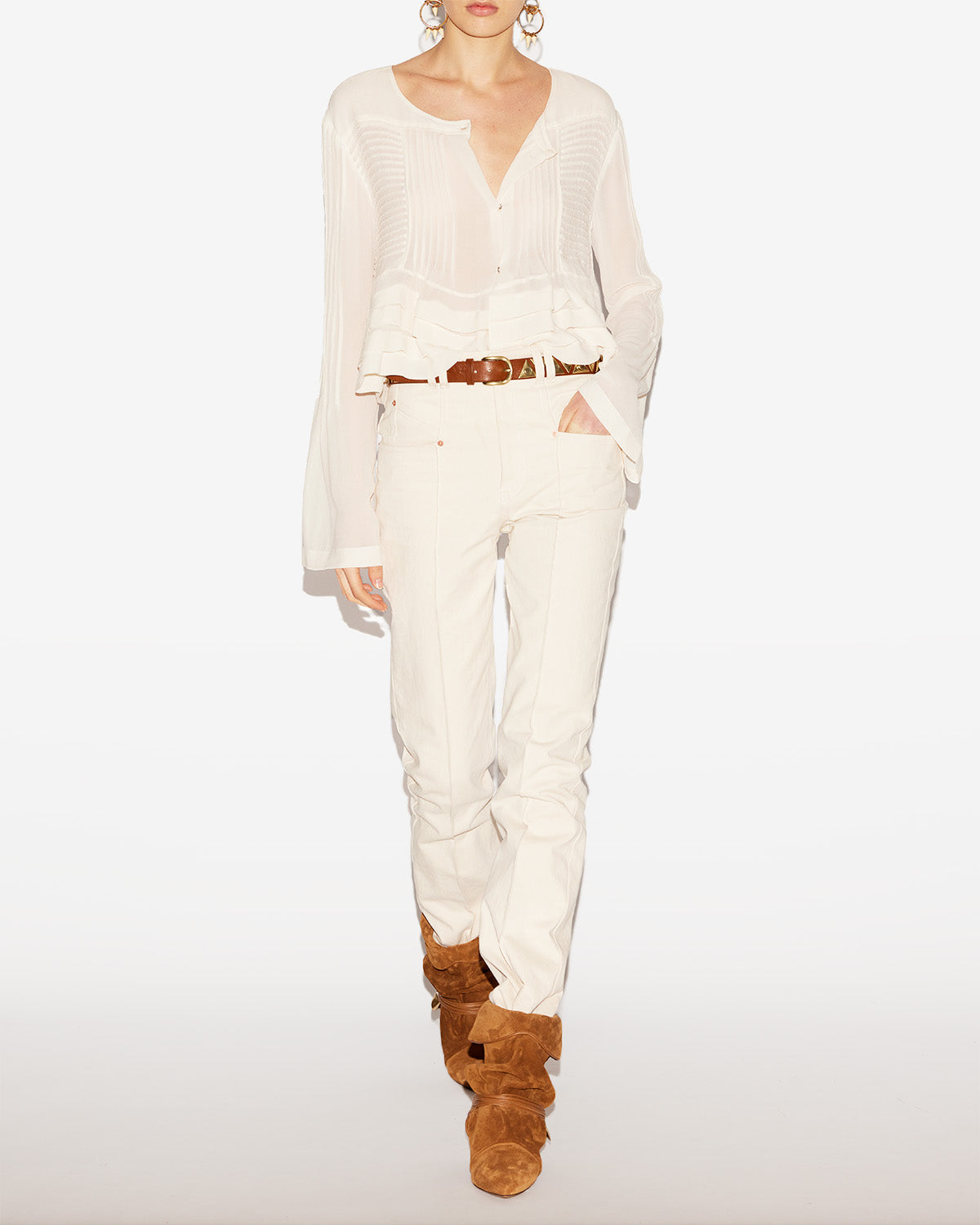 Bluse carolia Woman Naturfarben 4