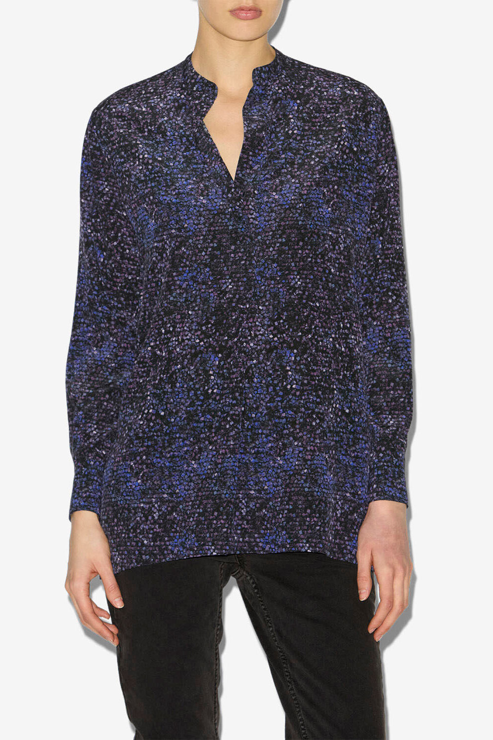 Blouse sima en soie imprimée  - Nuit - Woman - 3
