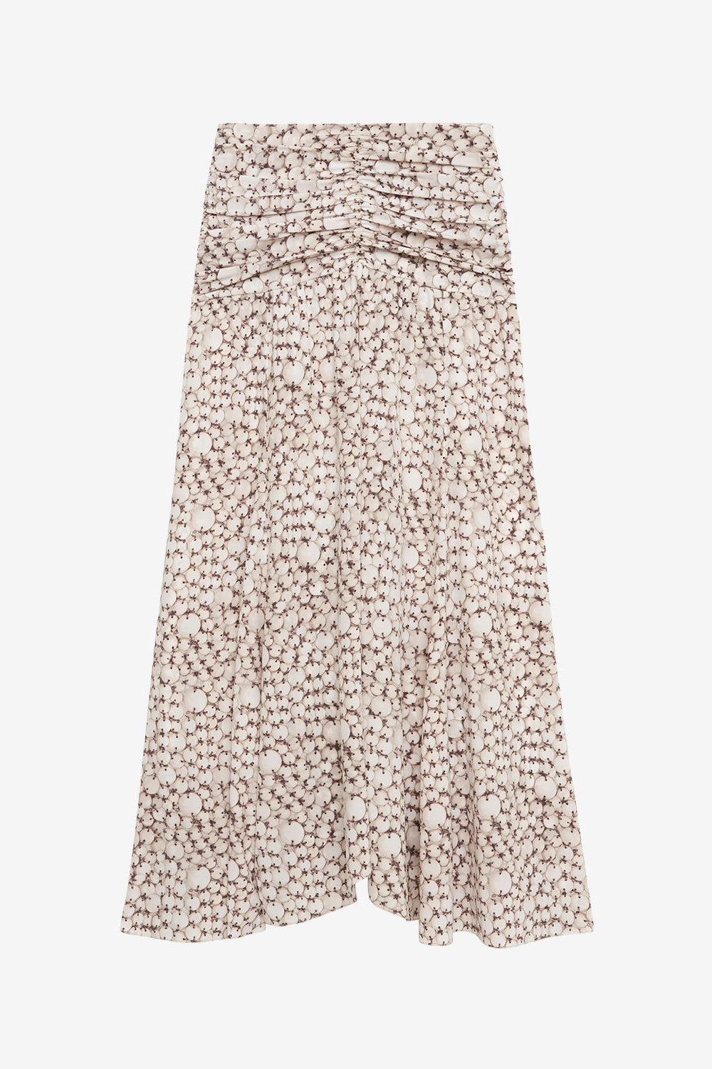 Jupe longue syana en soie imprimée - Écru - Woman - 1