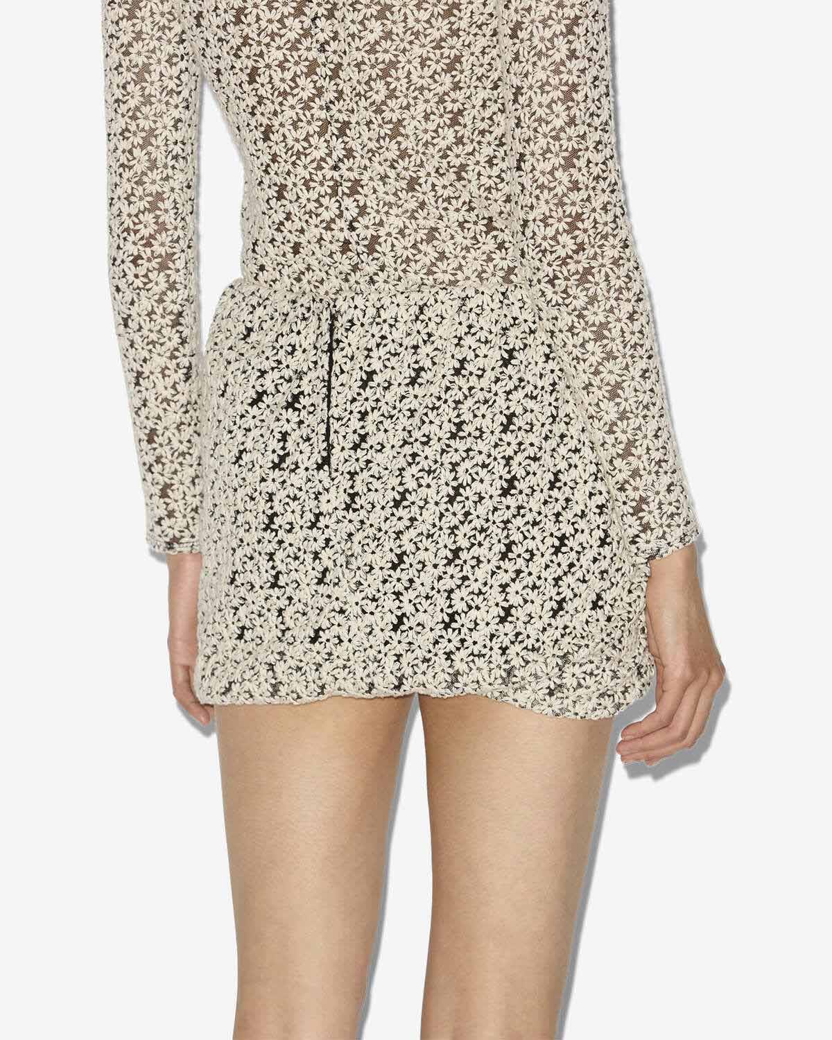 Falda stacya Woman Ecru and black 3