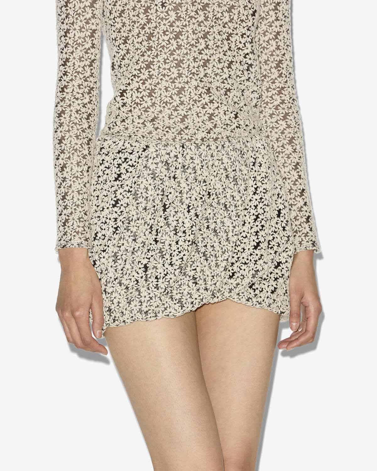 Falda stacya Woman Ecru and black 5