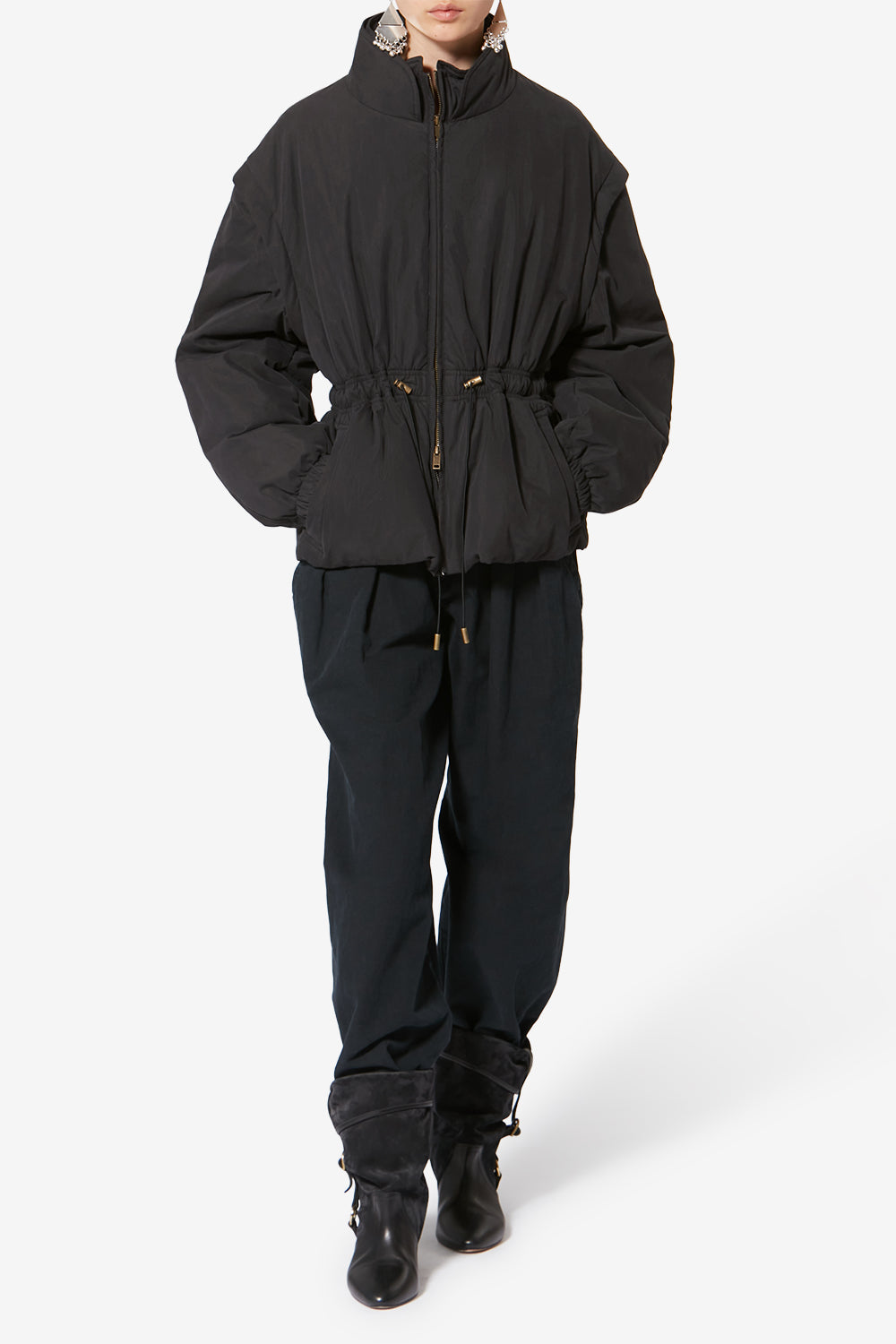 Dastyni short 2-in-1 zip-up coat - Black - Woman - 2