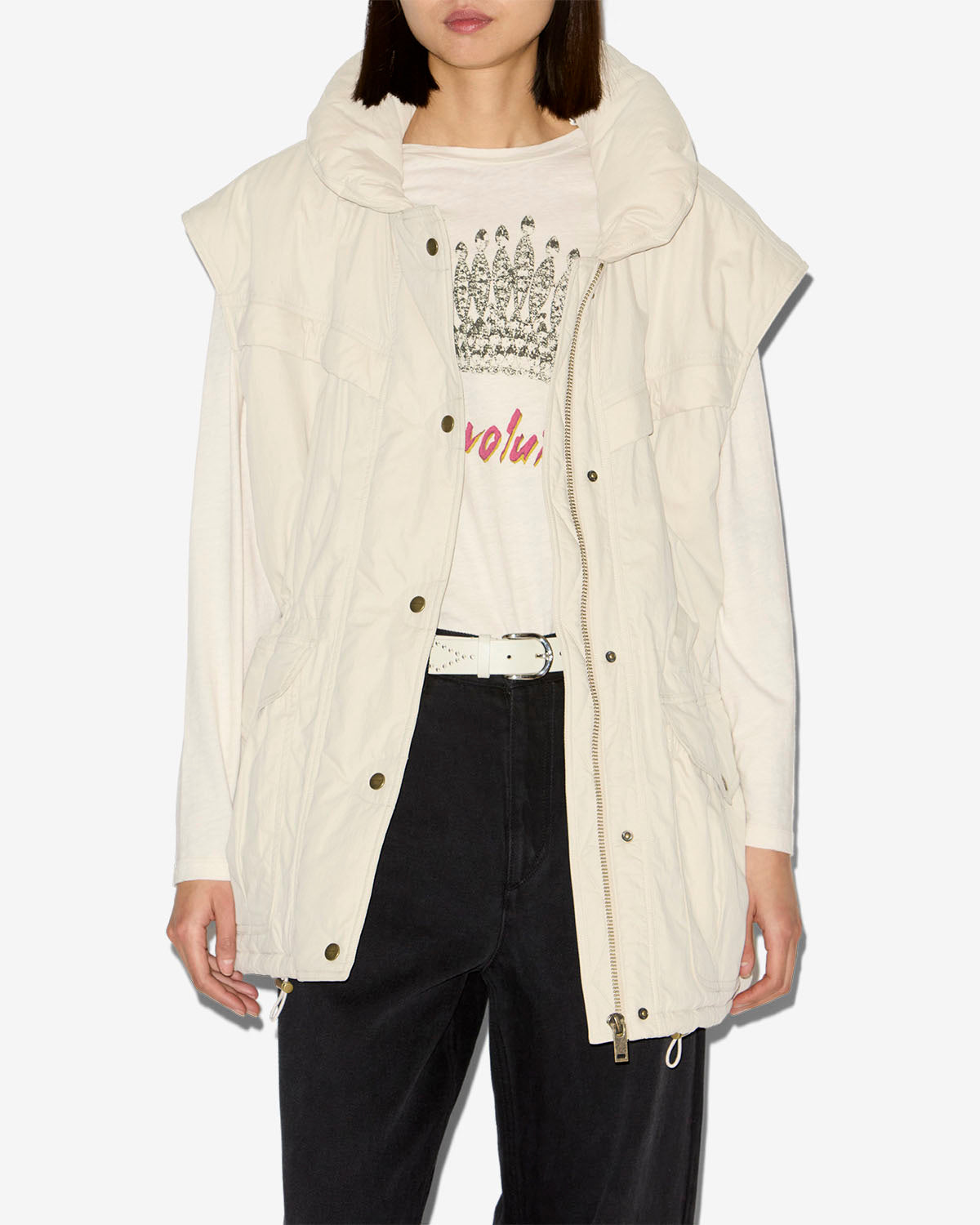 Manteau damone Woman Écru 7