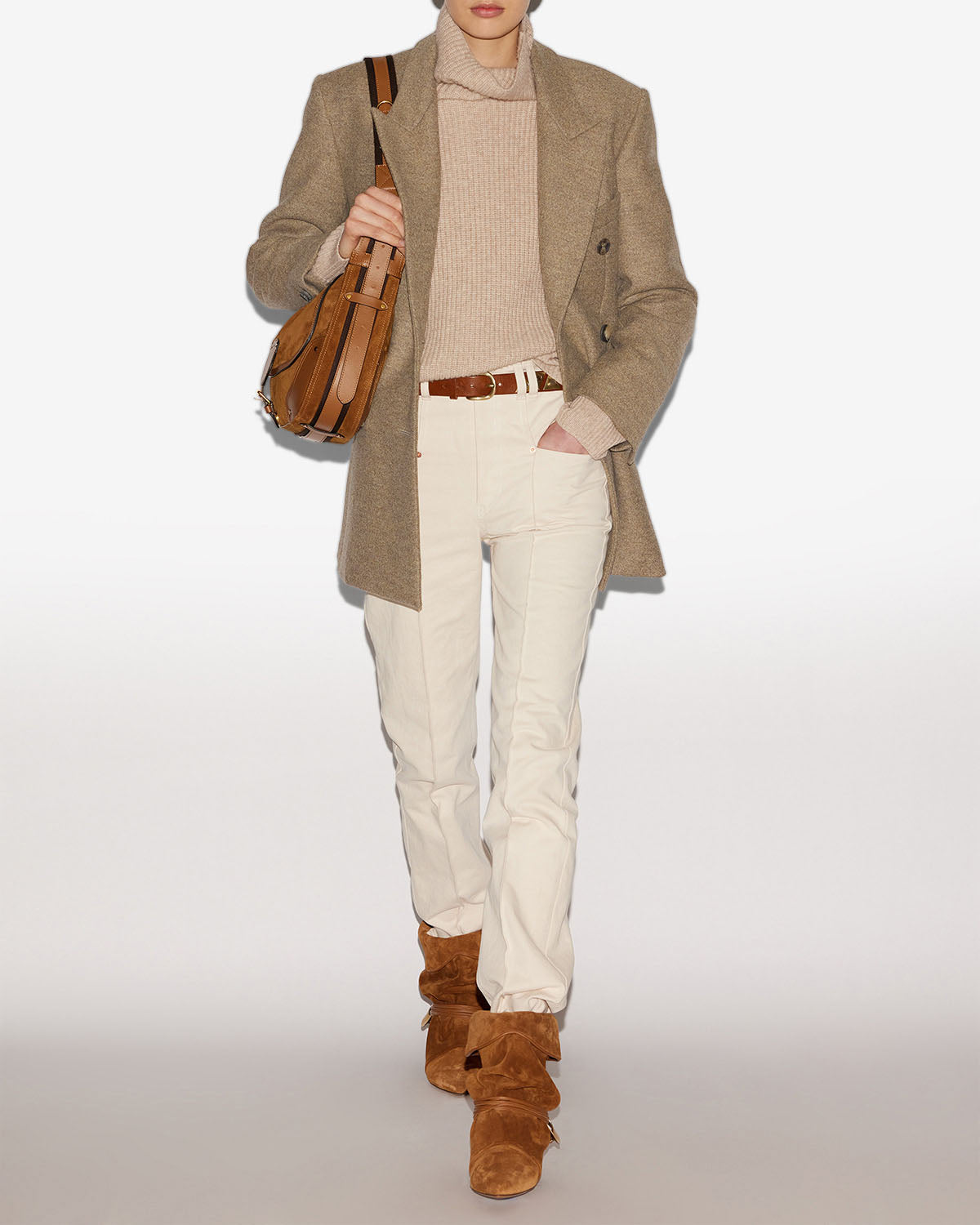 Mantel isidora Woman Light khaki 4