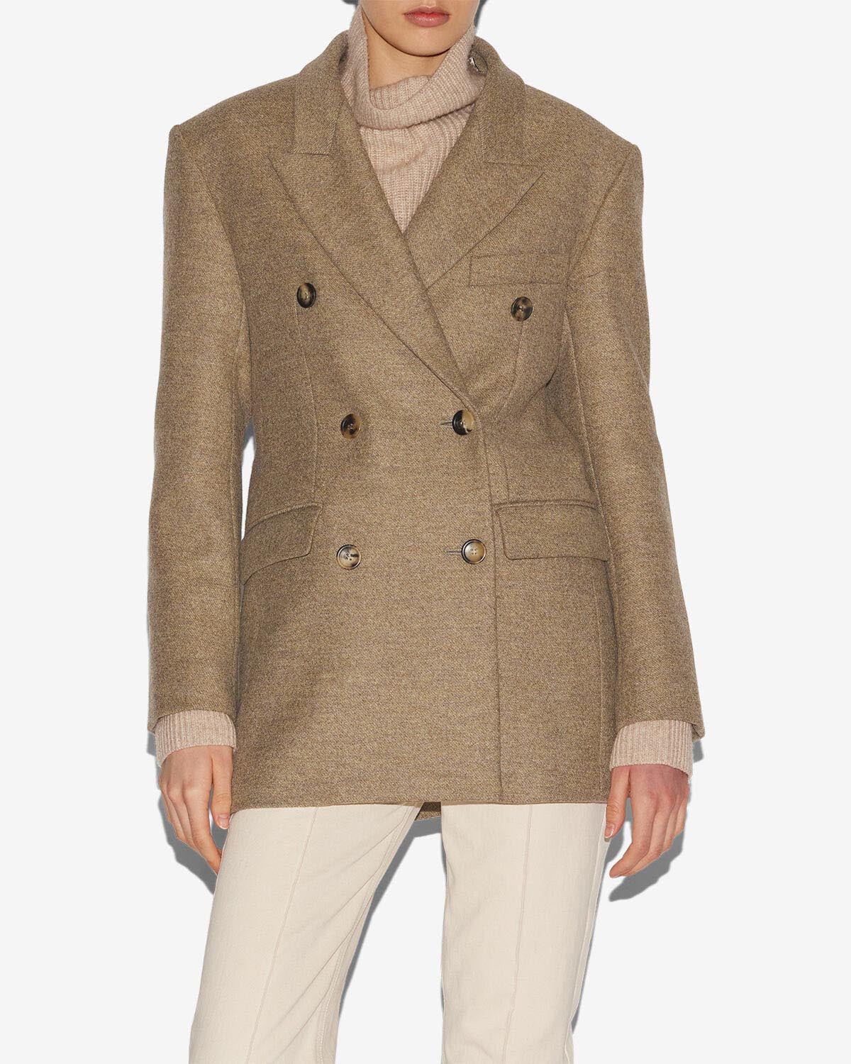 Mantel isidora Woman Light khaki 5