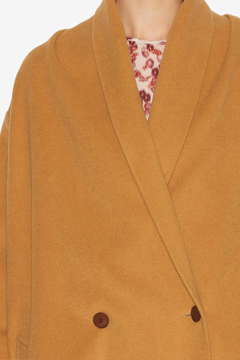 Manteau long elise en laine mélangée - Camel - Woman - 3