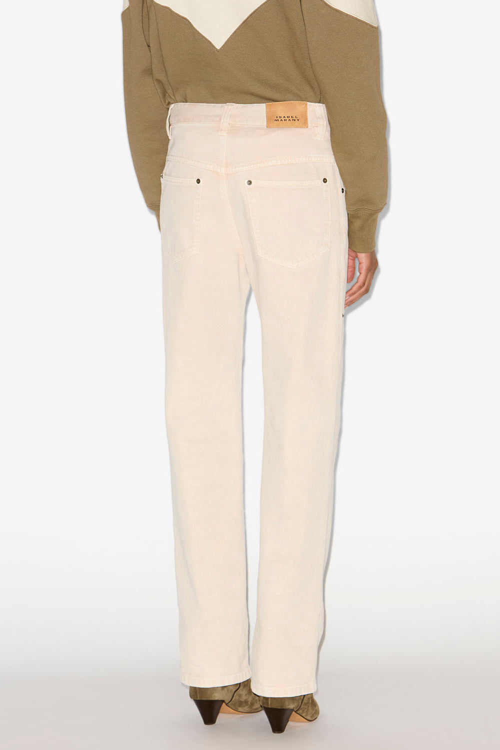 Brinley high-rise denim pants - Ecru - Woman - 5