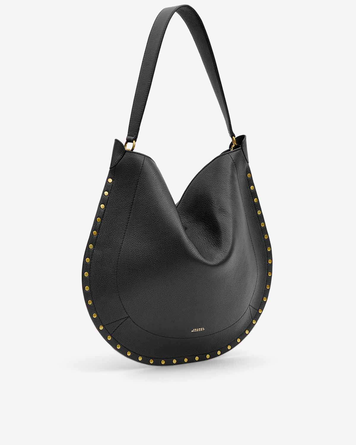 Borsa oskan hobo soft in pelle di vitello martellata Woman Nero 1