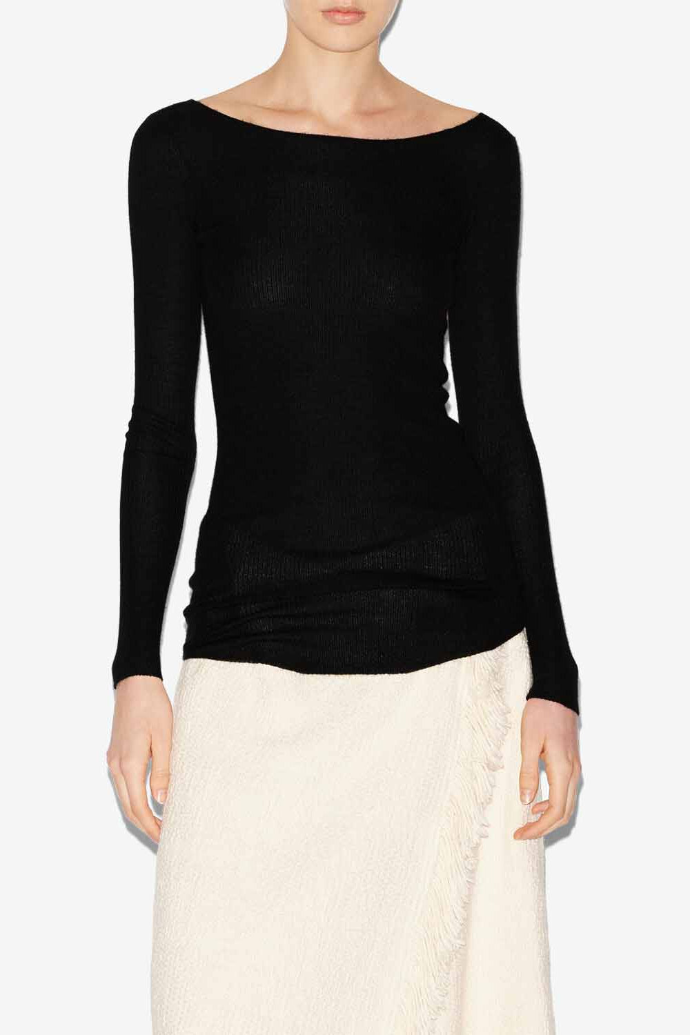 Pull izzie en soie et cachemire - Noir - Woman - 4