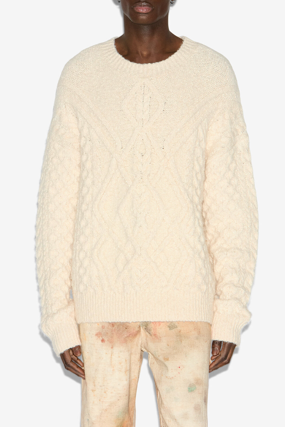 Pull harold en maille torsadée - Écru - Man - 4